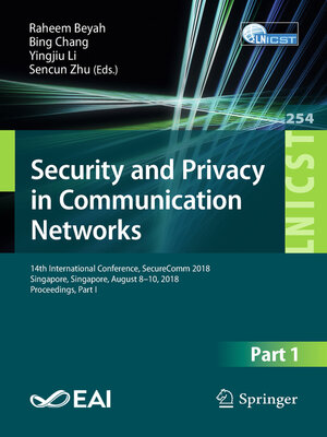 cover image of Security and Privacy in Communication Networks